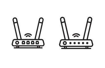 Obraz premium Wifi Router internet, LAN icon for app web logo banner button icon - Vector