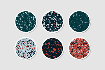 Social media highlight story cover. Terrazzo abstract design