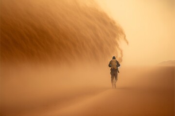 Walking In A Sandstorm Generative AI