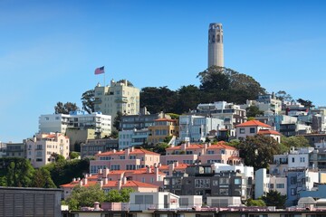 San Francisco Coit Tower skyline