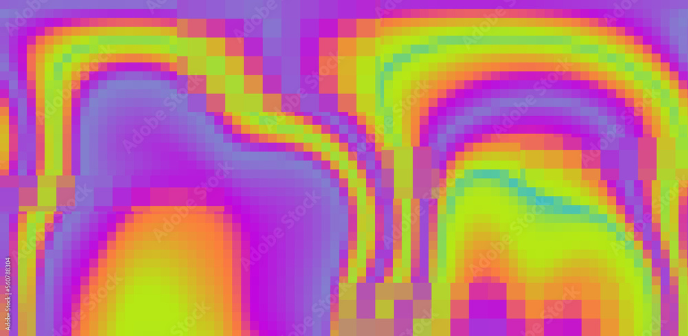 Fototapete Texture of a glitched and distorted computer screen with random pixel noise.