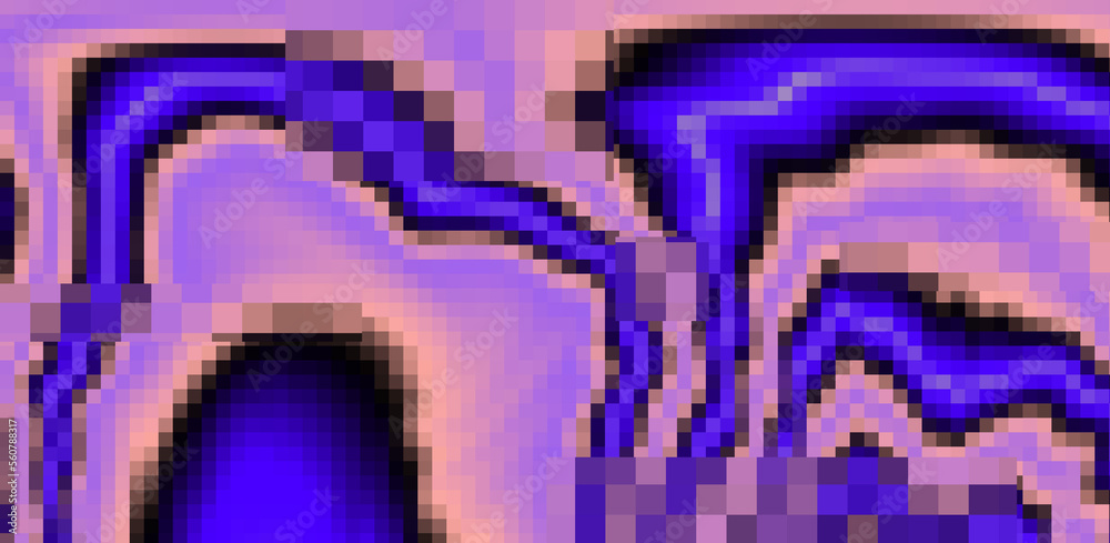 Aufkleber Glitched and pixelated screen of a computer. Abstract background with digital noise artifacts.