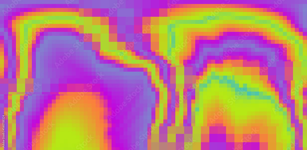 Fototapete Texture of a glitched and distorted computer screen with random pixel noise.