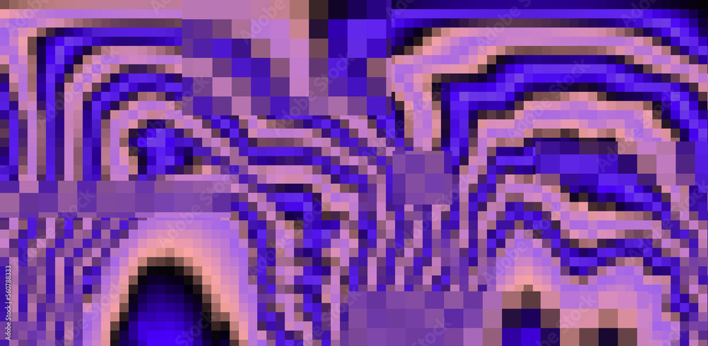 Aufkleber Texture of a glitched and distorted computer screen with random pixel noise.