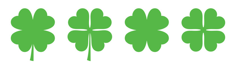 Clover icon. green four leaf clover icon, clover sign. Vector illustration