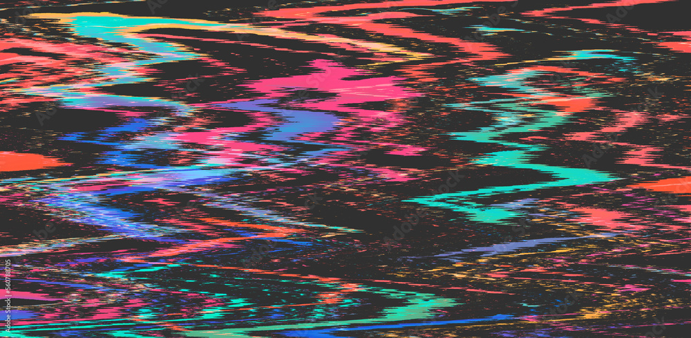 Leinwandbilder abstract retrowave background with digital pixel noise glitch artifacts like in old video vhs tape.