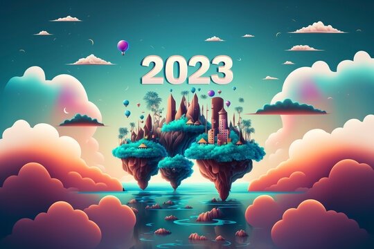 2023 - Magic World - Floating Islands - Generative Ai	