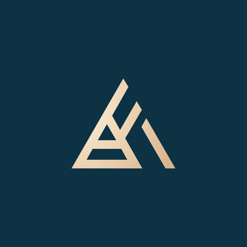 Af triangle logo vector image.