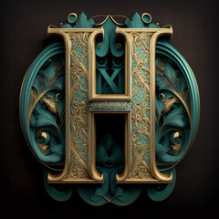 Orle Collection · Ornate Alphabet Letter  in Renaissance Style