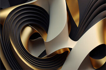 texturas metálicas doradas abstractas. Generative AI.