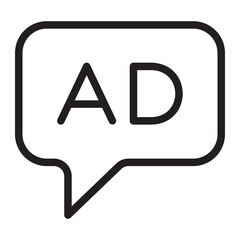 advertising line icon