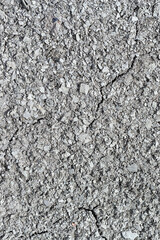 close-up on small granules of earth with deep cracks