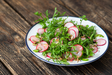 Fresh Water Cress salad and radishes