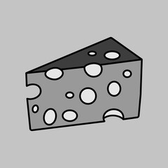 Piece of cheese vector icon. Farm animal sign