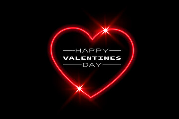 Happy Valentine's Day Celebration Text Over Red Duotone Bokeh Lights Background Happy valentine day. with creative love composition of the hearts. Vector illustration