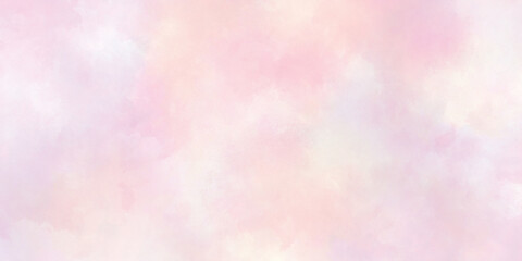 Fototapeta premium Smooth and bright abstract brush stroke acrylic watercolor background, painted colorful bright and shiny pink paper texture with watercolor stains. 