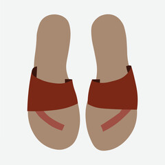 Top view vector illustration of female shoes