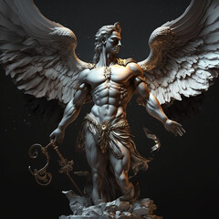 Ancient greek god Apollo. Created with Generative AI technology.
