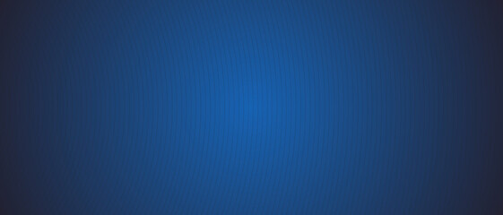 Circle lines pattern on blue background. Circle lines pattern for backdrop, brochure, wallpaper template. Realistic lines with repeat circles texture. Simple geometric background, vector illustration