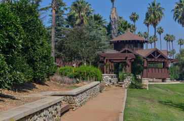 gazebo in California Citrus State Historic Park (Riverside, California, USA)