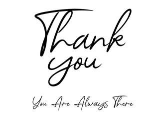 Thank you text illustration vector eps
