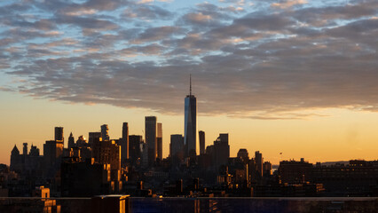 Fototapeta na wymiar Sunset in Manhattan