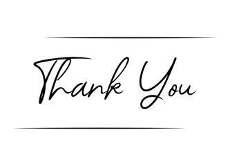Thank you text illustration vector eps