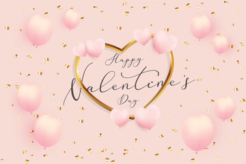 Vector graphic illustration of happy valentine's day