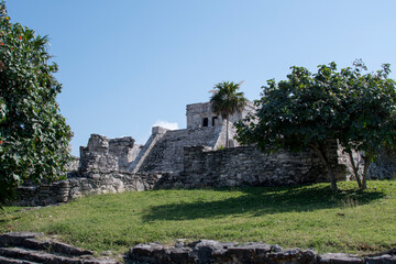 Fototapeta na wymiar The Mayan citadel of Tulum on Caribbean Sea 39