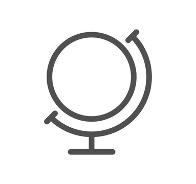 Globe related icon outline and linear vector.