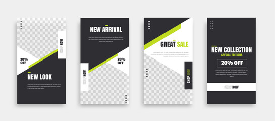 Set of Editable minimal square banner template. background color with geometric shapes for social media post, story and web internet ads. Vector illustration