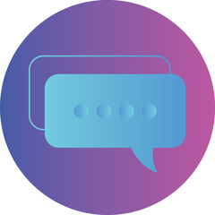 Colorful icon for a chat app. Comunication application icon