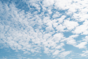 White clouds on blue sky.