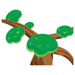 Isolated colored tree sketch icon Vector