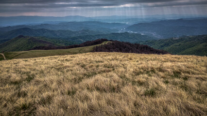 View from the top of the mountain to the Carpathians