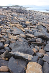Coral beach with view on the Cuillins mountain range - Applecross - Highlands - Scotland - UK