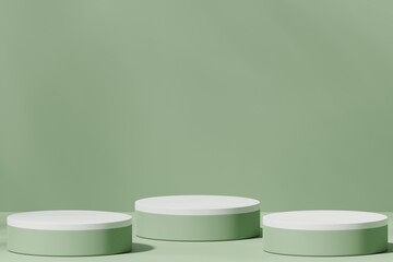 Scene with a podium for product presentation, 3d rendering
