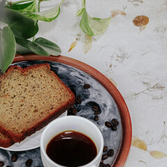 decorative clay plates with aesthetic tones, product photography