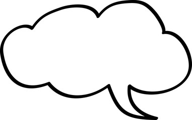 Comic balloon frame. Blank speech cloud template