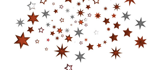 stars background, sparkle lights confetti falling. magic shining Flying christmas stars on night