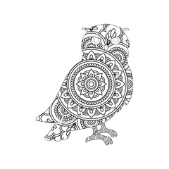 Fototapeta premium Animal mandala coloring page