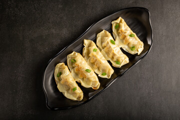 Gyoza or Jiaozi Traditional Chinese and Japanese food.
