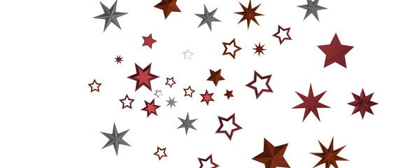 stars background, sparkle lights confetti falling. magic shining Flying christmas stars on night