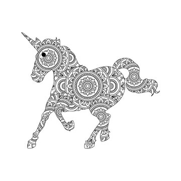 Horse Mandala Coloring Page