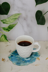 decorative clay plates with aesthetic tones, product photography