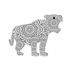 Lion Mandala Coloring Page