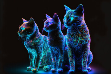 Glowing Kittens - Generative AI