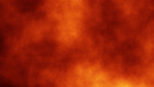 Seamless looping dark orange red colored fire flame smoke cloud animation background. Vertical motion.