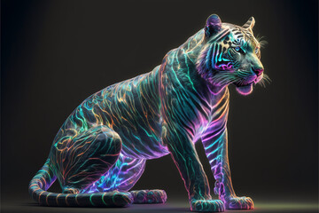 Glowing Tiger - Generative AI