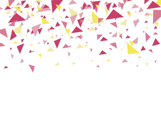 Abstract white background with pink triangles. Abstraction. Geometry. Triangle. Design. Banner. Decor.